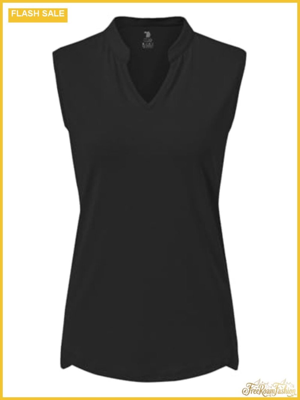 Women's Sleeveless Golf Polo Tank Top V-Neck Tennis Shirt